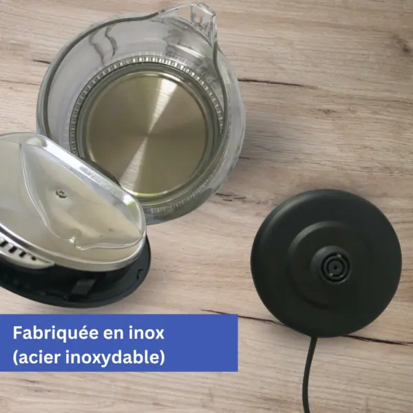Hausberg HB-3616 Bouilloire Electrique en verre 2 Litres (1800 W, 220-240V & 50/60 Hz) – Image 3