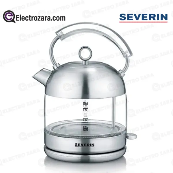 Severin 3459-000 Bouilloire Electrique Rétro en Verre 1,7 Litres (2400W)