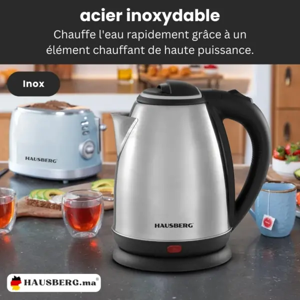 Hausberg HB-3615 Bouilloire Electrique en acier Inoxydable 1,8 Litres (1500W, 220-240V & 50 Hz) – Image 5