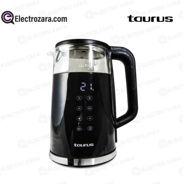 Taurus Bouilloire Electrique Noir Eos Glass Digital 1,7 Litres (1200W)